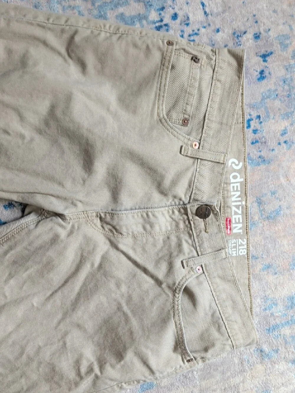 Levi's 218 Slim Straight Fit Pants in Khaki Men's 33x32